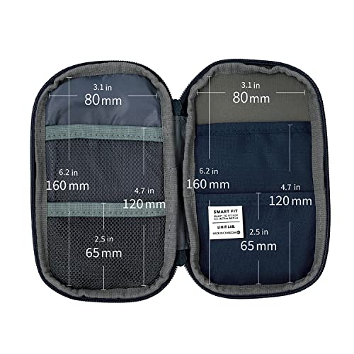 LIHITLAB Compact Pen Case, Water & Stain Repellent, Black