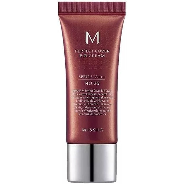 Missha M Perfect Cover BB Cream, No. 25 Warm Beige, 20ml