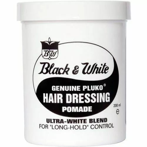 Black & White Genuine Pluko Hair Dressing Pomade 200ml