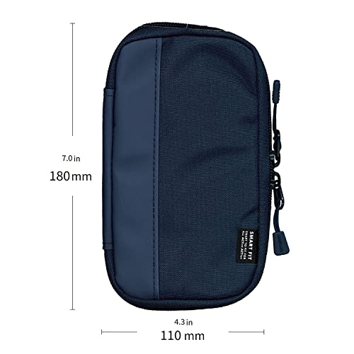 LIHITLAB Compact Pen Case, Water & Stain Repellent, Black