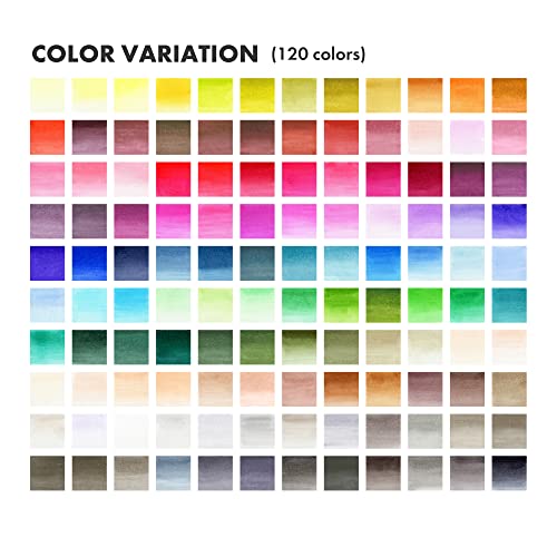 Kuretake ZIG Clean Color Real Brush Marker, 120 Colours set, Made in Japan