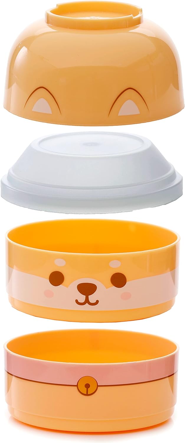 Adoramals Pets Shiba Stacked Round Bento