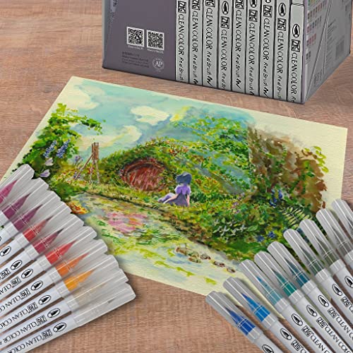 Kuretake ZIG Clean Color Real Brush Marker, 120 Colours set, Made in Japan