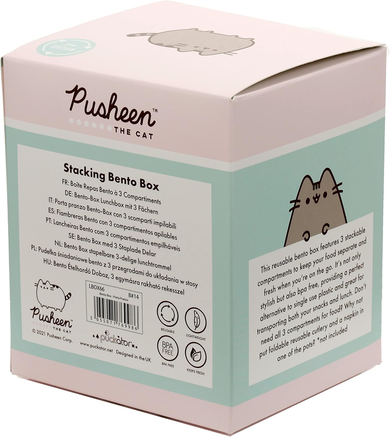 Pusheen The Cat Stacked Round Bento