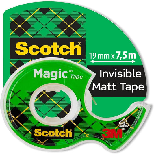 Scotch Magic Invisible Tape & Dispenser 19mm x 7.5m