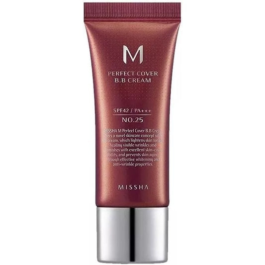 Missha M Perfect Cover BB Cream, No. 25 Warm Beige, 20ml