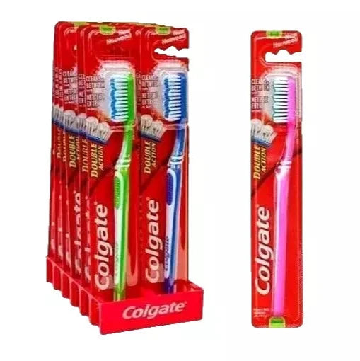 Colgate Double Action Toothbrush Medium, Pack of 12