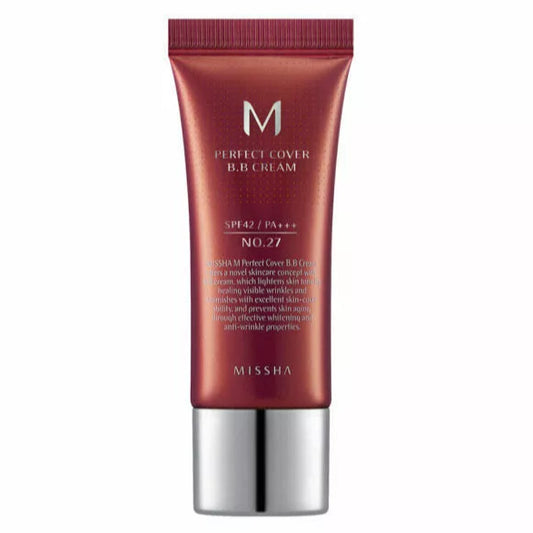 Missha M Perfect Cover BB Cream, No. 27 Honey Beige, 20ml